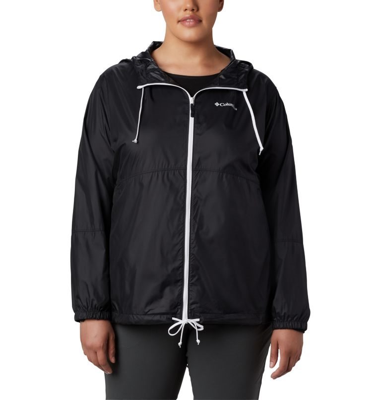 Women\'s Columbia Flash Forward Windbreaker Jackets Black | Plus Size CA-C354C